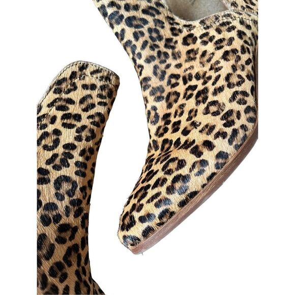 Coconuts by Matisse Leopard Calf Hair Ankle Booties size 7.5 - Picture 8 of 14